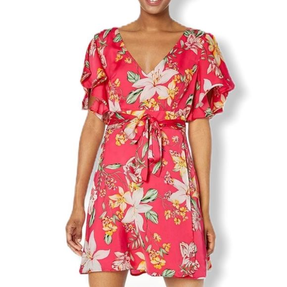 BB Dakota Tropic Tropical Vine Print Dress NWT - Picture 1 of 13